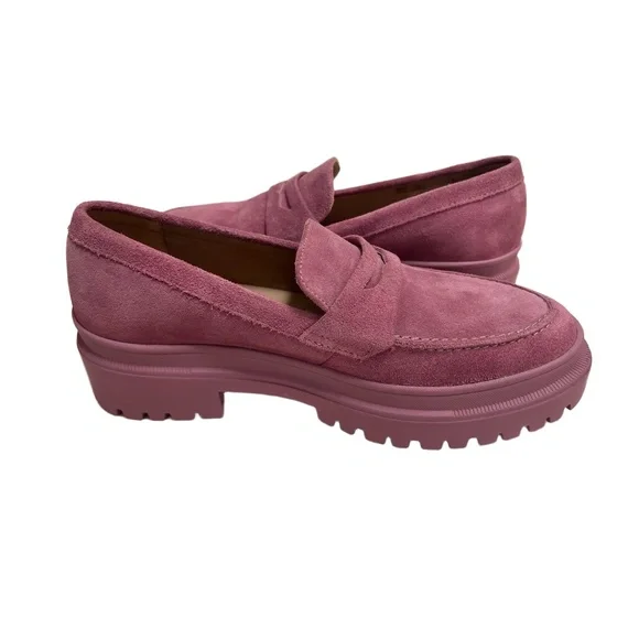 Patina By Portland Leather Zoe Loafer US 10.5 Foxglove Suede Lug Sole - Picture 7 of 11